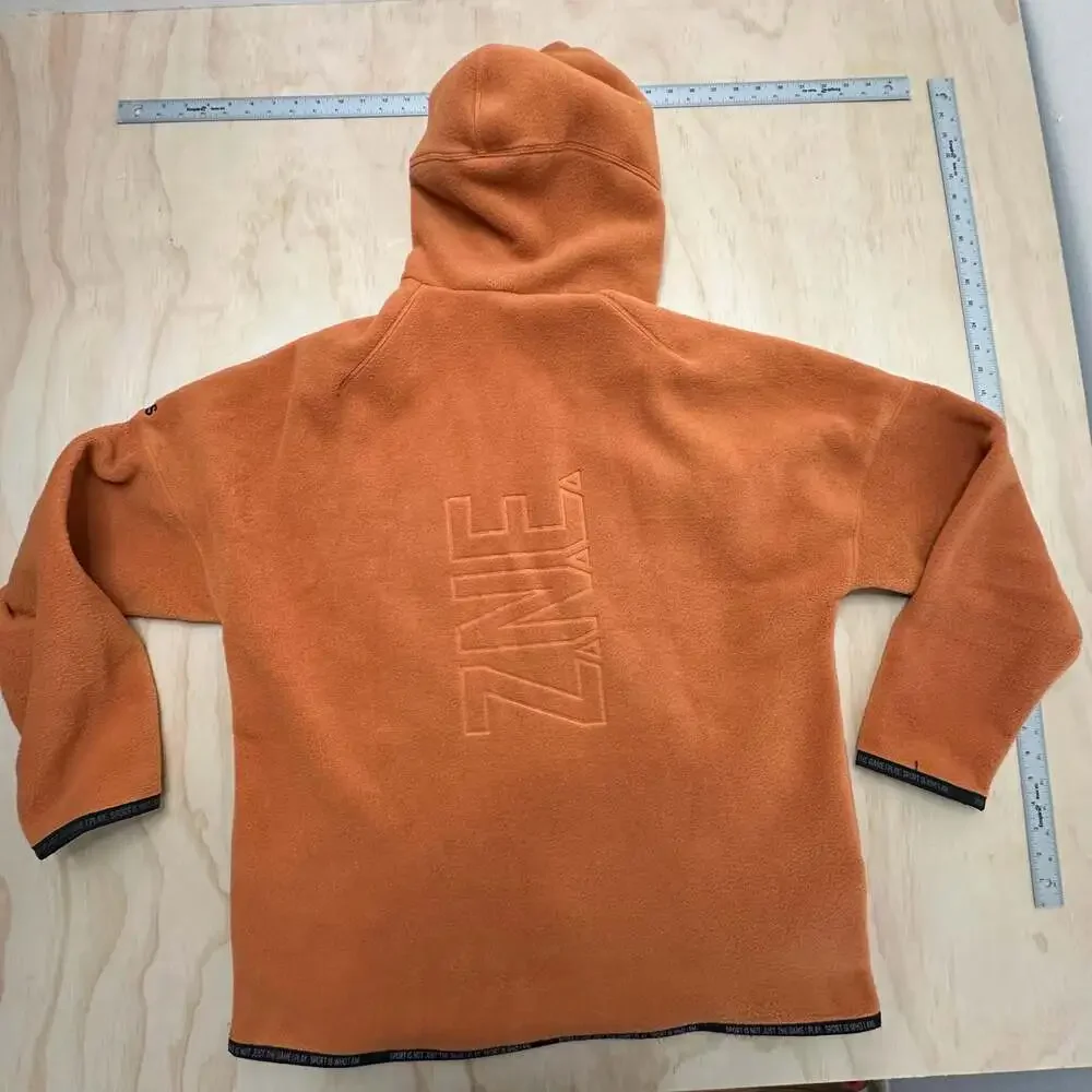 Adidas Z.N.E. Full-Zip Orange Fleece Hoodie Jacket XL